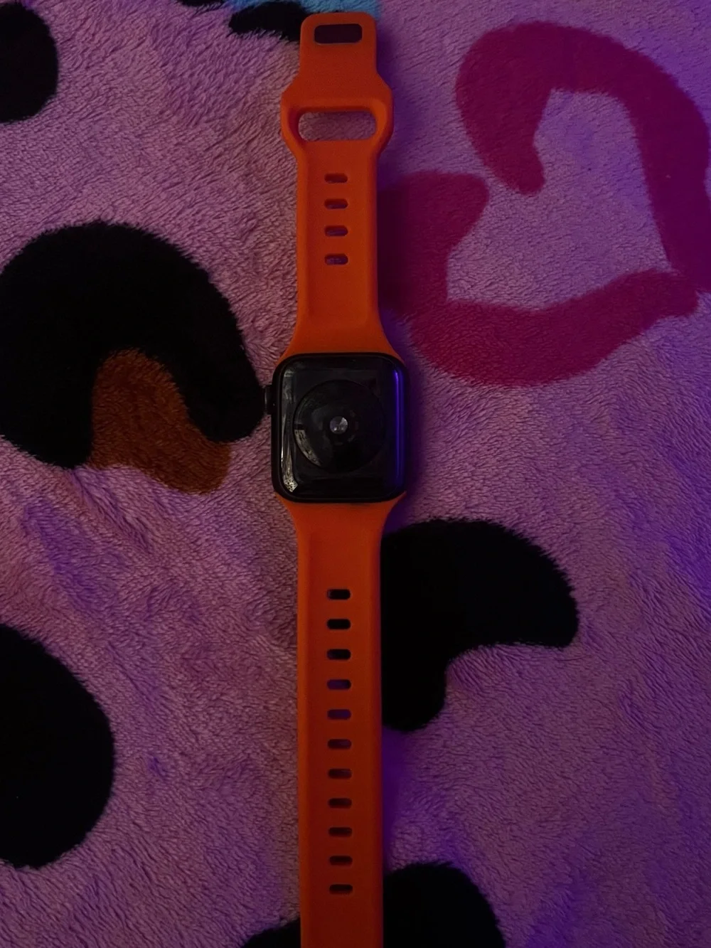 Apple Smartwatch with Orange Silicone Band